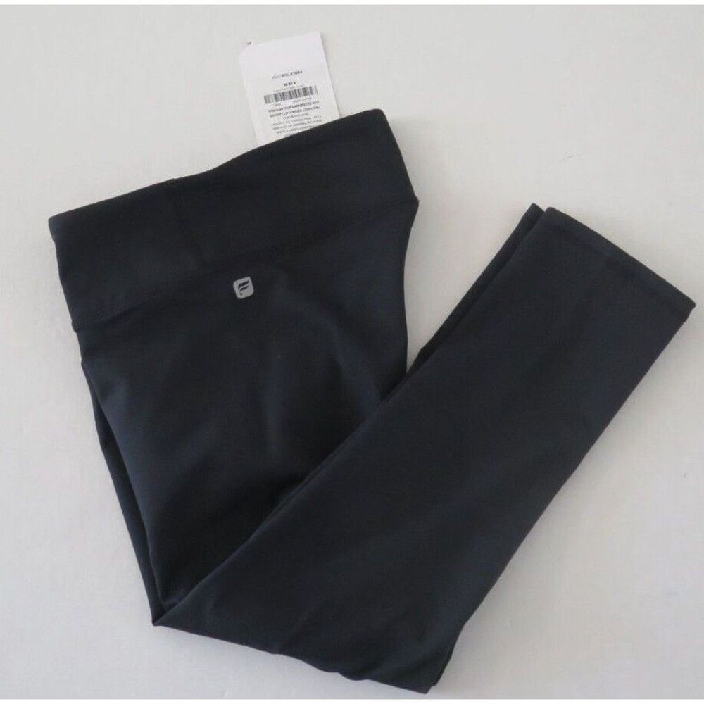 Fabletics Women's Sz XXS (2) Black PowerHold Salar Capri Crop Capri Tights $50 - Picture 4 of 5